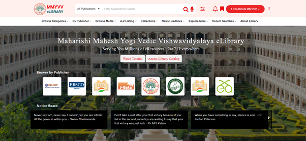 Library of Maharishi Mahesh Yogi Vedic Vishwavidyalaya