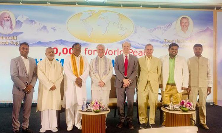 An assembly of 10,000 Siddhas and Yogic Flyers